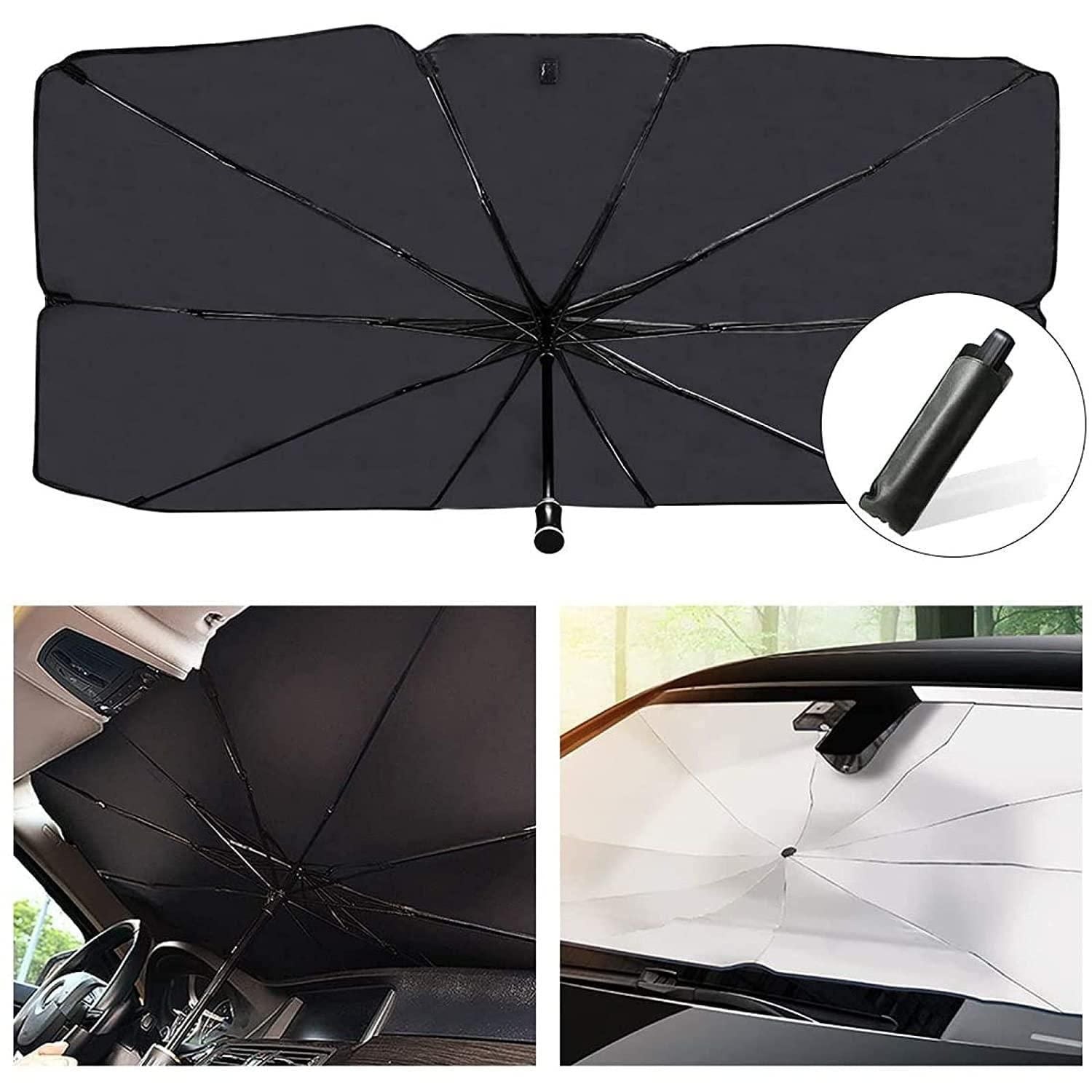 Premium Car Windshield Sun Shade Umbrella – Heat Protection Shield (All Cars Compatible)