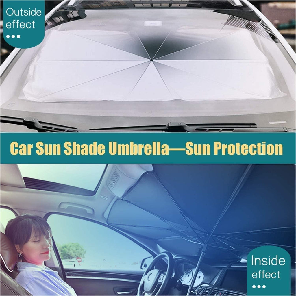 Premium Car Windshield Sun Shade Umbrella – Heat Protection Shield (All Cars Compatible)